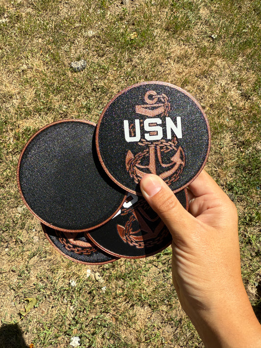 USN CPO Anchor Coaster Set