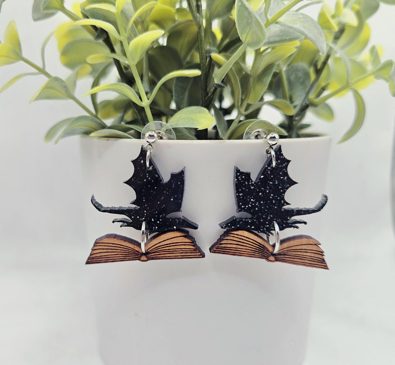 Dragon Book Earrings