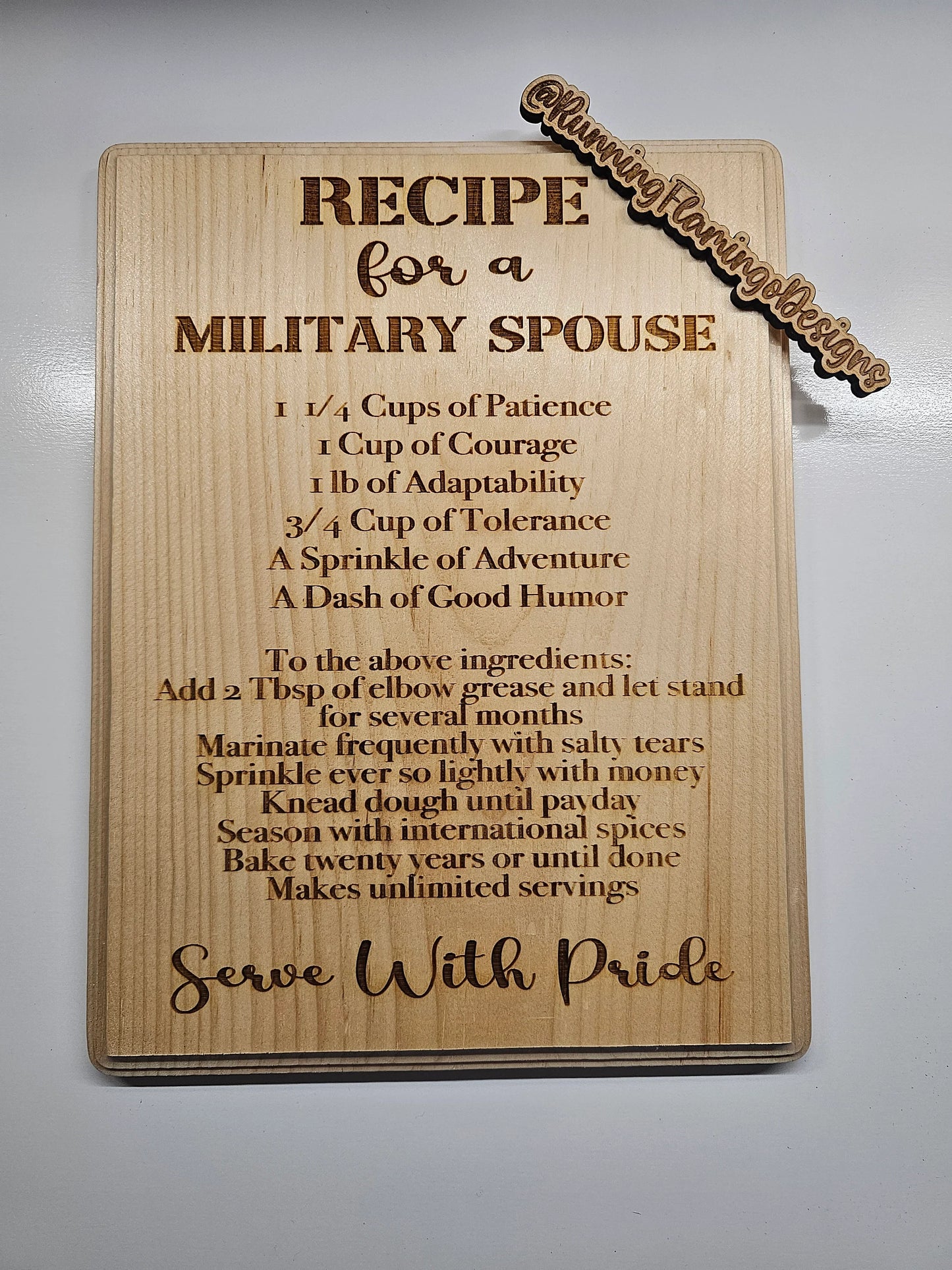 Military Spouse Plaque