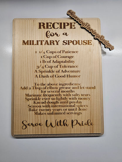 Military Spouse Plaque