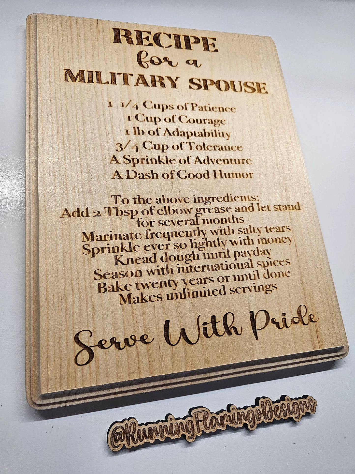 Military Spouse Plaque