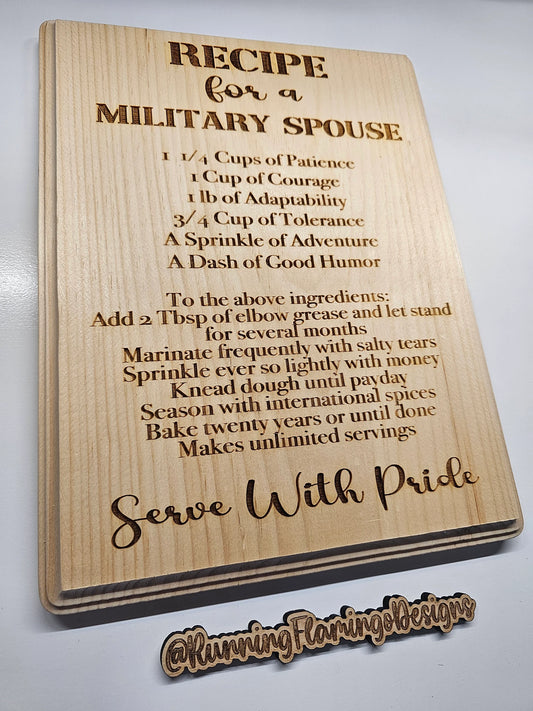Military Spouse Plaque