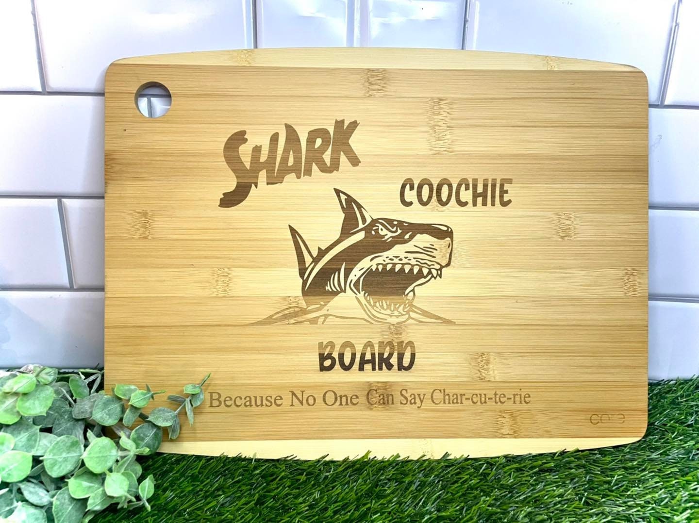 SHARK COOCHIE BOARD, Shark Coochie Charcuterie, White Elephant Gift, Serving Board, Serving Tray, cutting board, gift for him, wedding gift