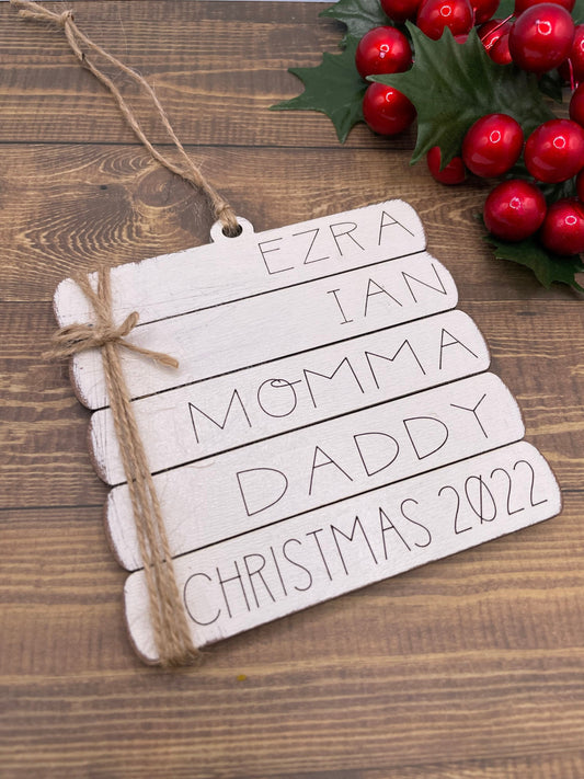 Bookstack ornament, Ornament, 2022 Ornament, Family Ornament, Christmas, 2022, Family gift, Gifts for family, Home decor, Tree Decor