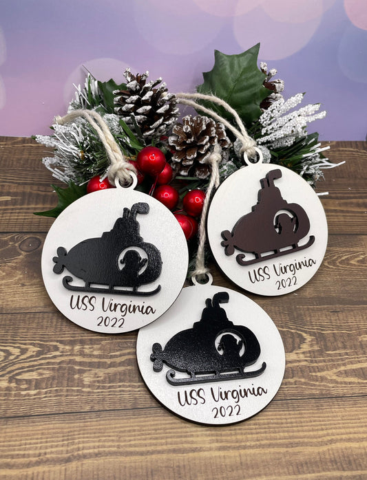 Submarine Christmas ornament, Christmas, submarine, sub life, submarine family, frg