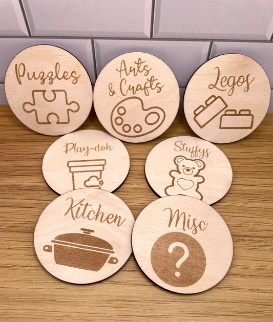 Wooden Toy Labels, Toy labels, toy tags, storage labels, playroom labels, toy box tags, kids room, labels, daycare room, toy bin, toy box