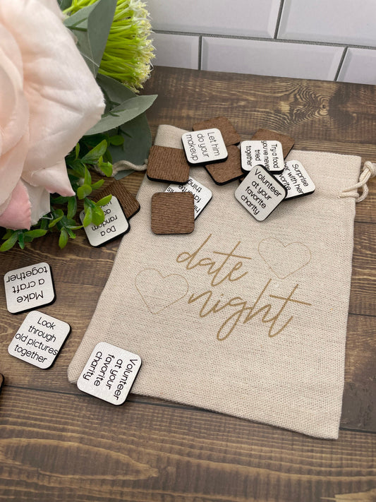 Date Night Tokens, date night, gifts for couples, couples gift, anniversary, date ideas, valentines day, wedding gift