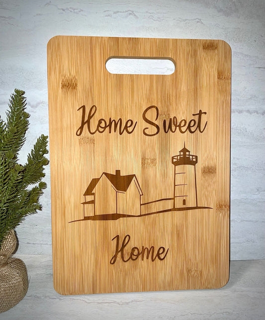 Custom Cutting Board, Personalized Cutting Board, Engraved Cutting Board, Nubble Lighthouse, Wedding Gift, Housewarming Gift, gift for them